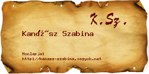 Kanász Szabina névjegykártya