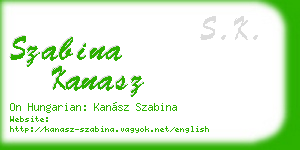 szabina kanasz business card